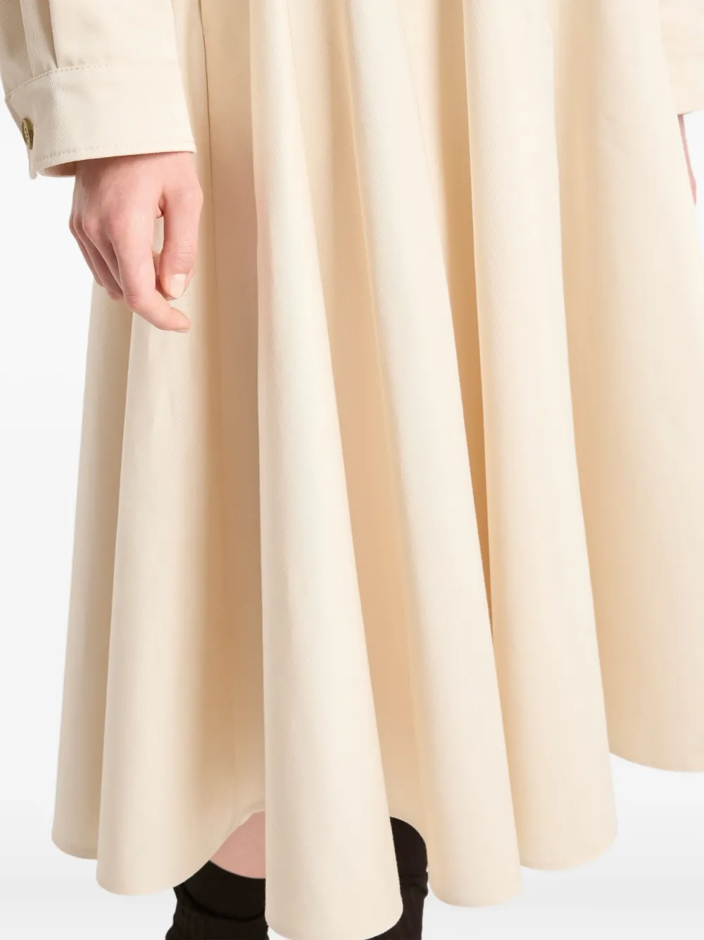 Prada Flared rok met logo Beige