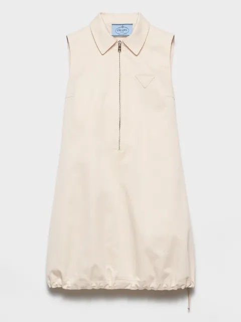 Prada half-zip drawstring-hem mini dress