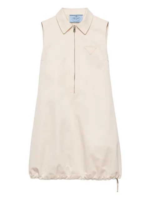 Prada half-zip drawstring-hem mini dress