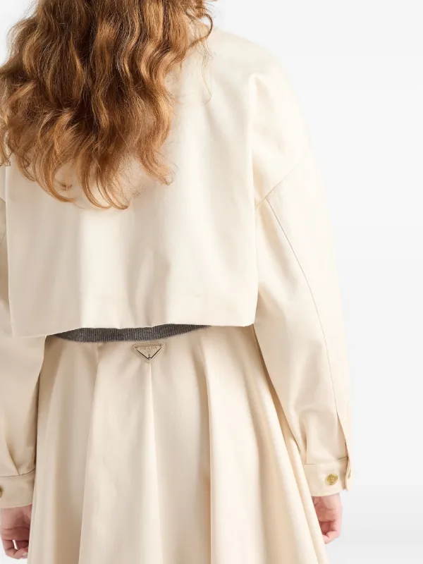 Prada Triangle-logo Jacket | Neutrals | FARFETCH