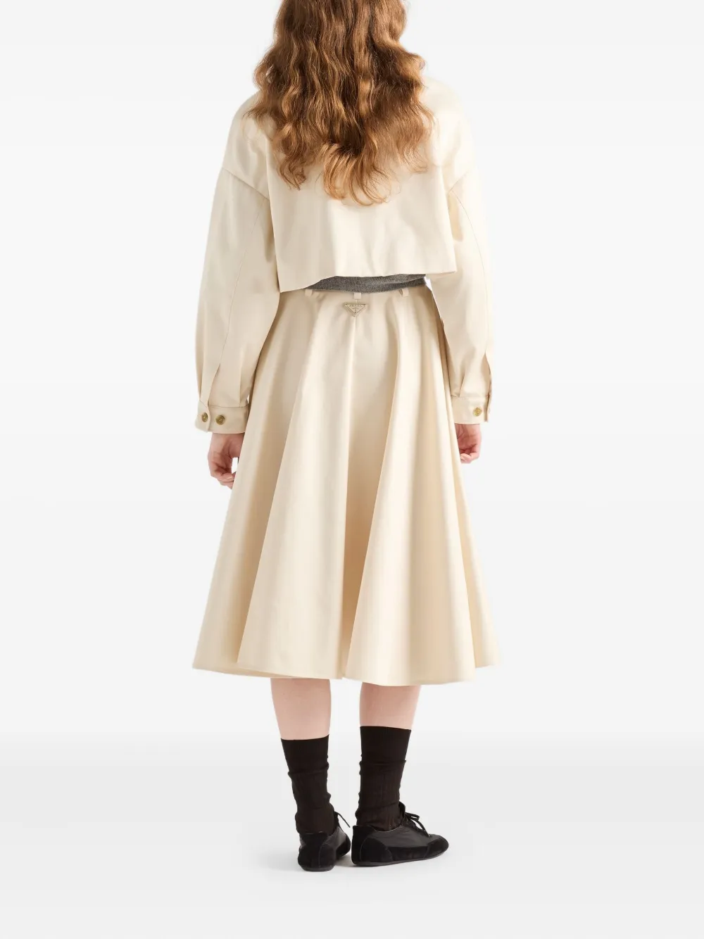 Prada Jack met Triangle-logo Beige