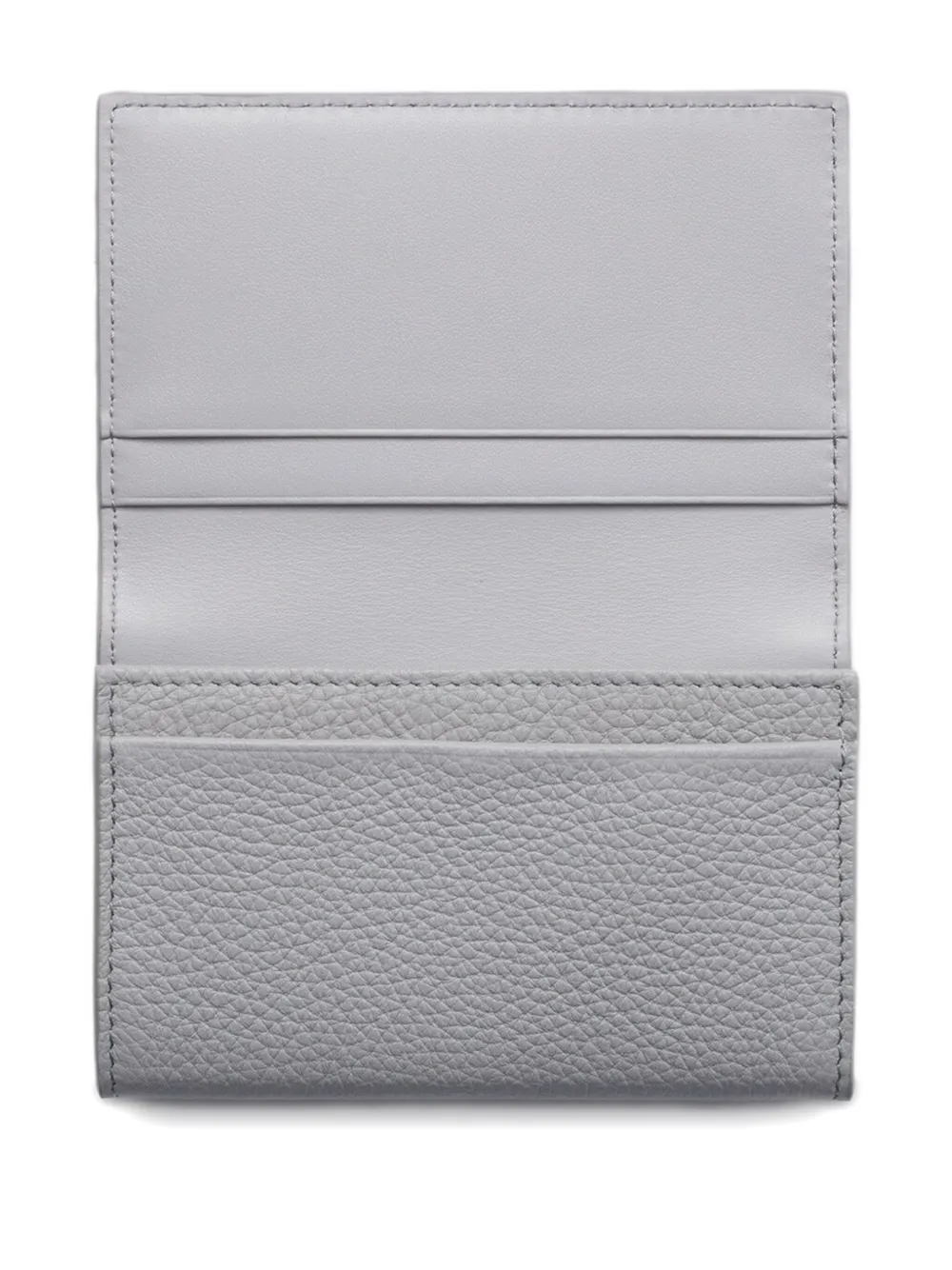 Prada Leren pasjeshouder met triangel-logo Grijs