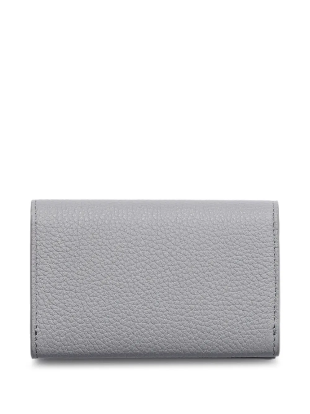 Prada Leren pasjeshouder met triangel-logo Grijs