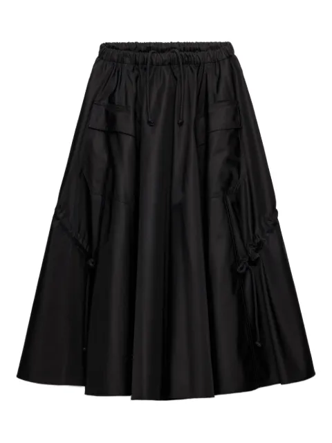 Prada patch-pocket drawstring midi skirt
