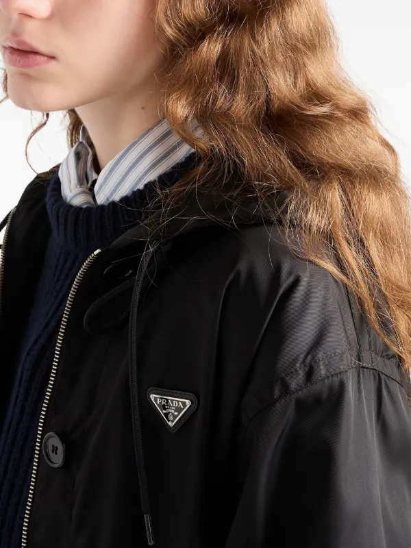 Prada ロゴ レインコート | ブラック | FARFETCH JP