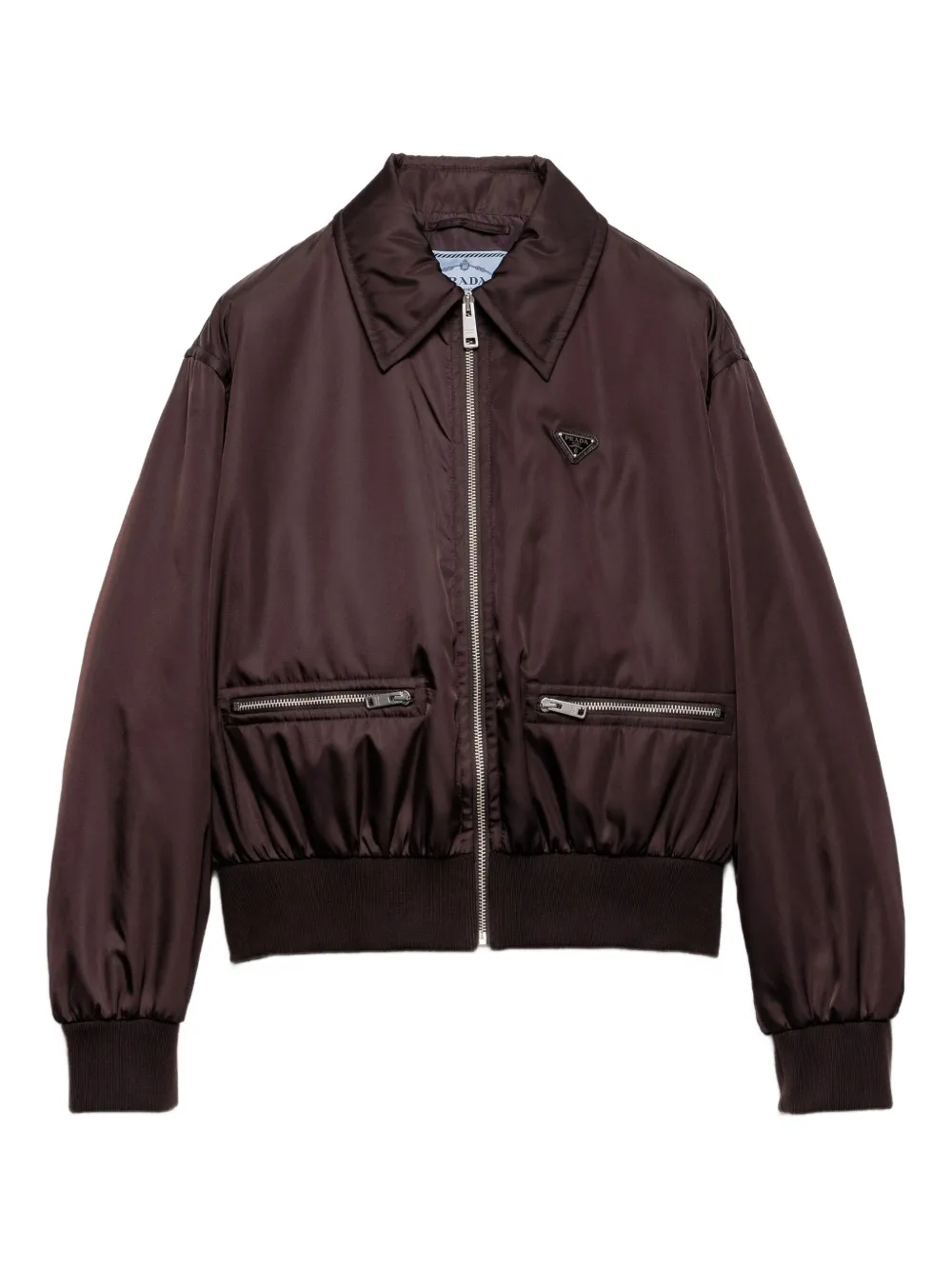 Prada Re-Nylon triangle-logo jacket | Brown | Image 1