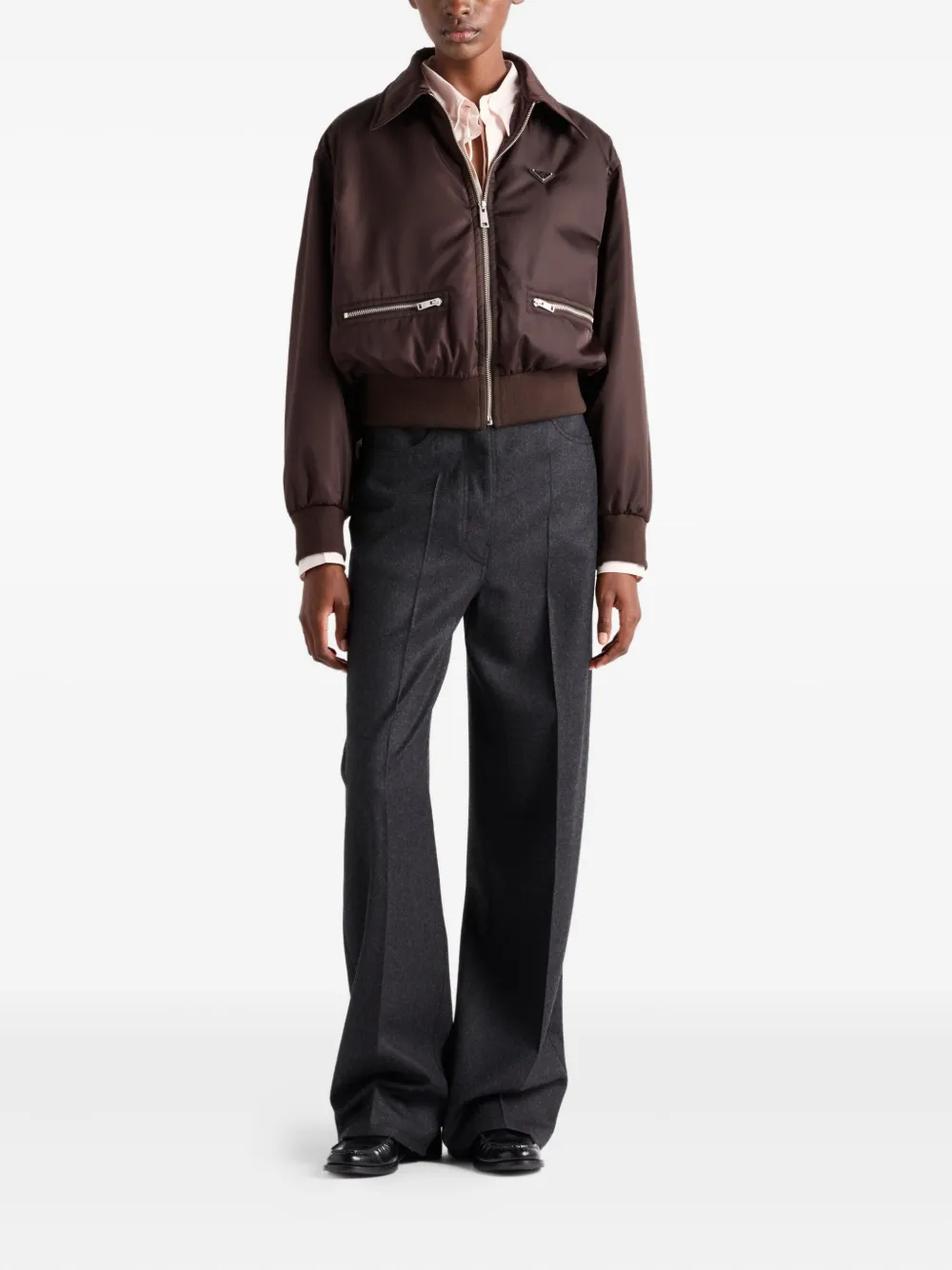 Prada Re-Nylon triangle-logo jacket | Cropped Jackets | Image 2