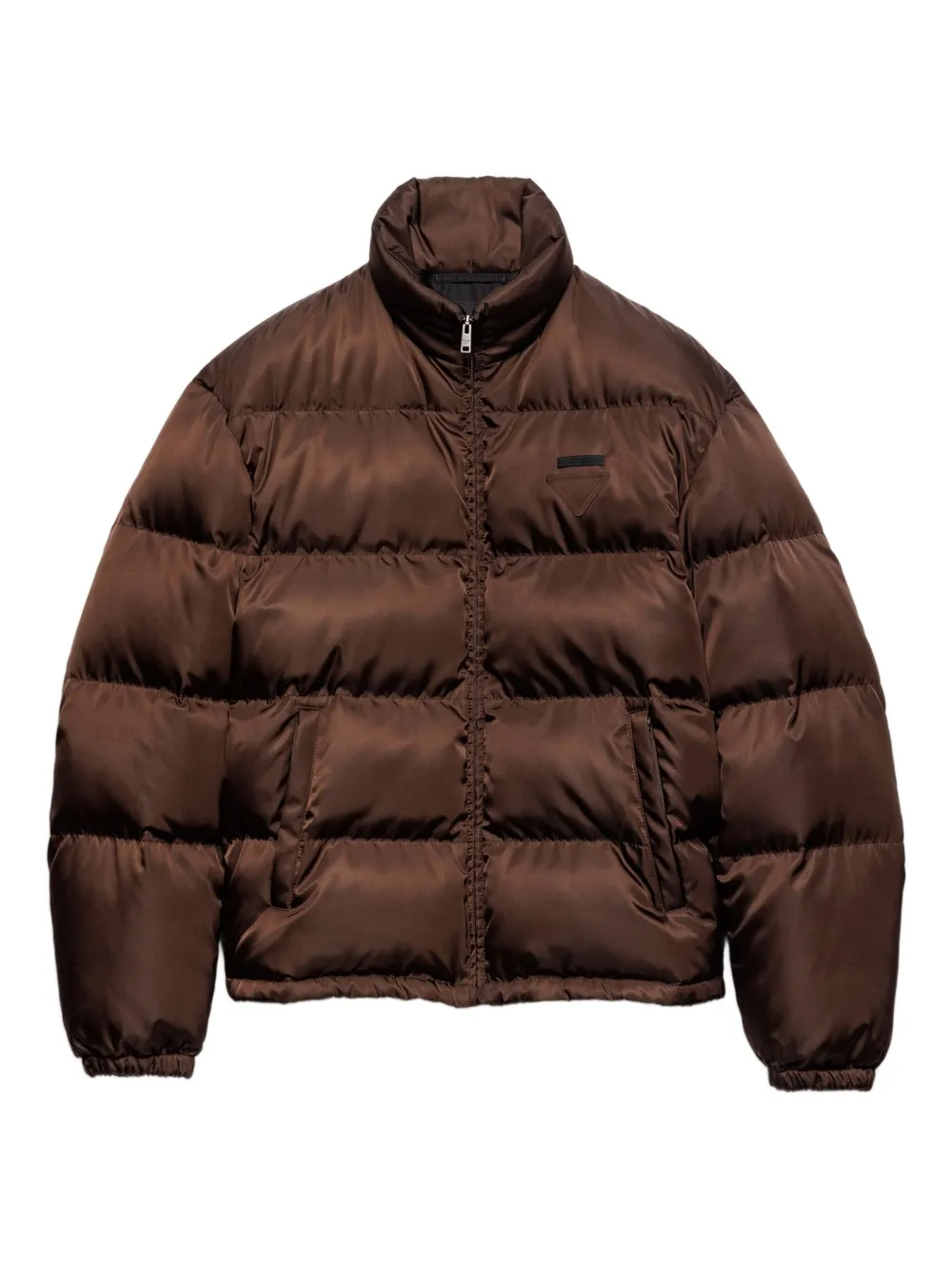 Prada Daunenjacke Aus Mittelschwerem Re-nylon In Brown
