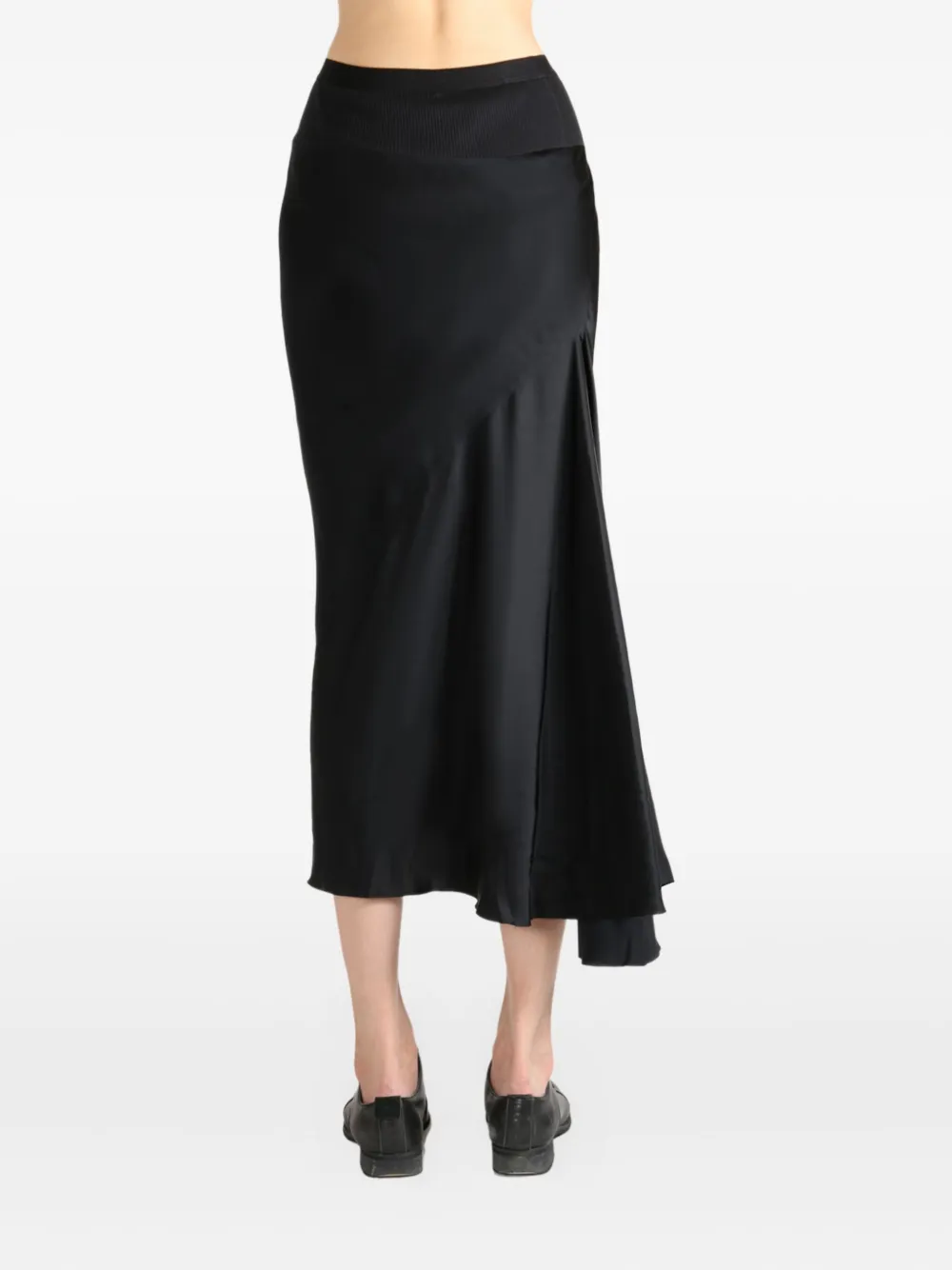 Rick Owens asymmetric skirt Zwart