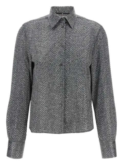 Ermanno Scervino camisa con motivo de espiga y detalles de strass