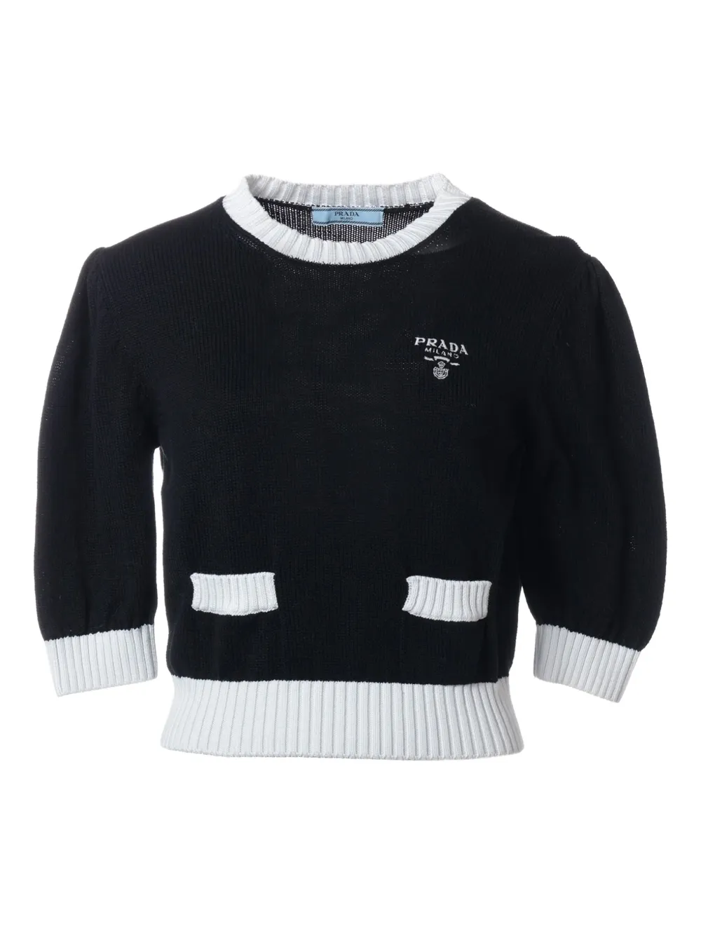 Prada Pre-Owned パフスリーブ セーター - ブラック Prada Pre-Owned パフスリーブ セーター - ブラック