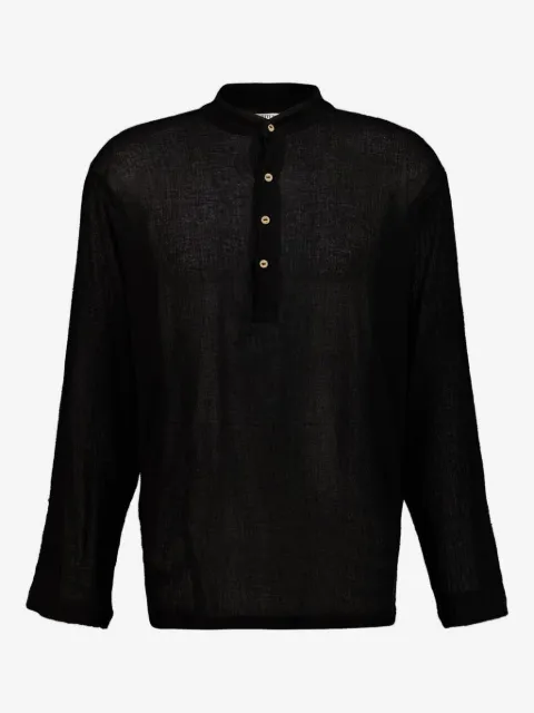 SPIRITUM TULUM Gauze coconut-shell button shirt