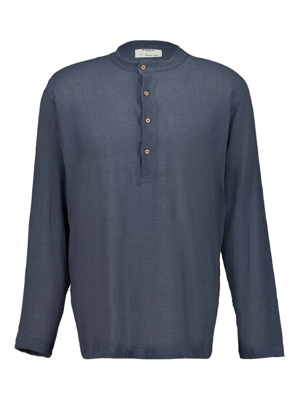 SPIRITUM TULUM band-collar shirt | Blue | Image 1