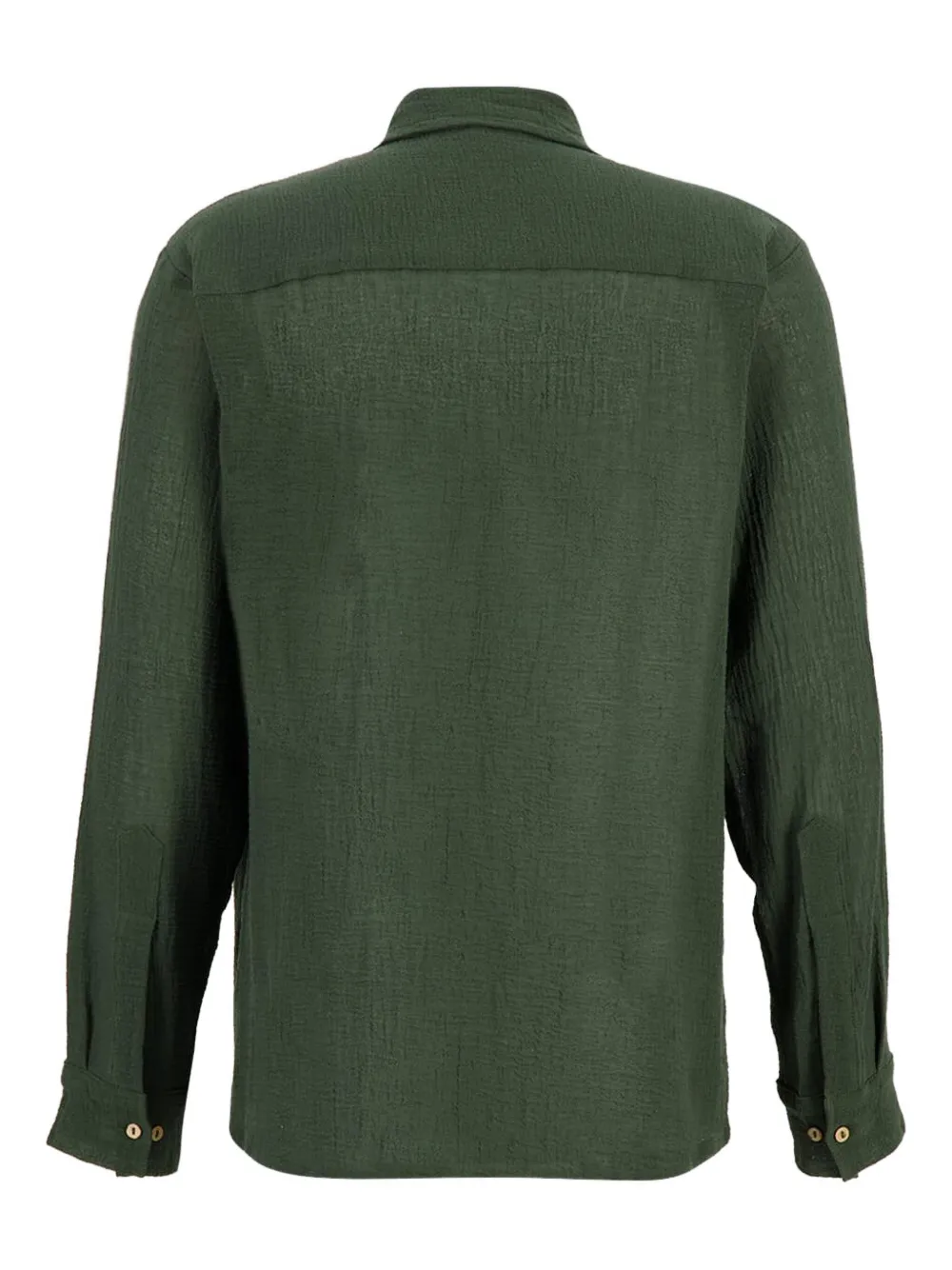 SPIRITUM TULUM button-down collar cotton-gauze shirt | Image 2
