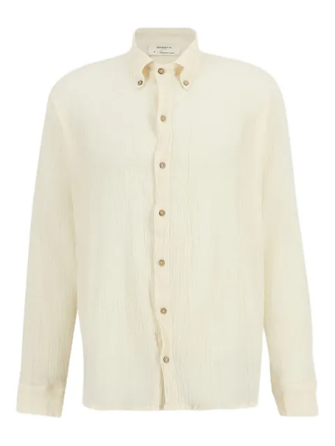 SPIRITUM TULUM button-down collar cotton shirt