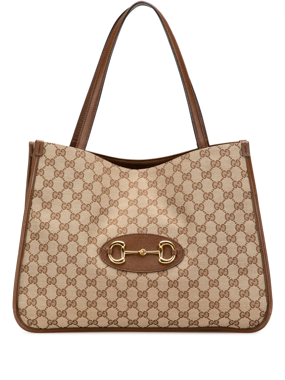 Gucci Pre-Owned 2016-2025 GGキャンバス ホースビット 1955 トートバッグ - ブラウン Gucci Pre-Owned 2016-2025 GGキャンバス ホースビット 1955 トートバッグ - ブラウン