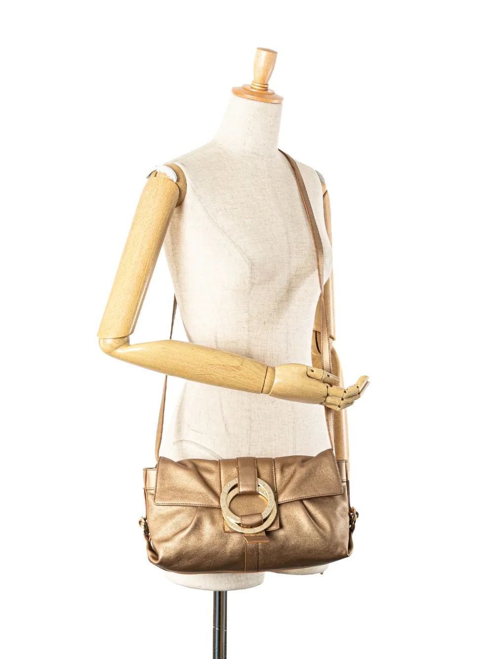 Bvlgari Pre-Owned 2010-2025 Metallic Leather Chandra crossbody bag | Pre-Owned | Image 2