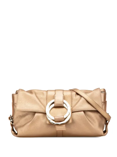 Bvlgari Pre-Owned شنطة كروس 'شاندرا' جلد ميتاليك 2010-2025