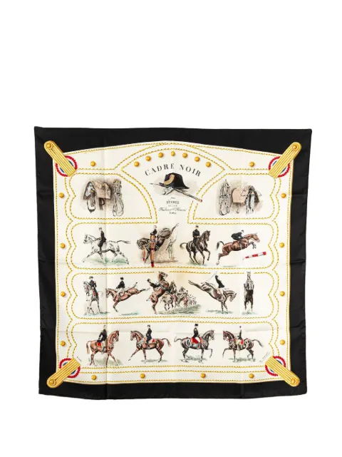 Hermès Pre-Owned 20th Century Cadre Noir Silk Scarf scarves