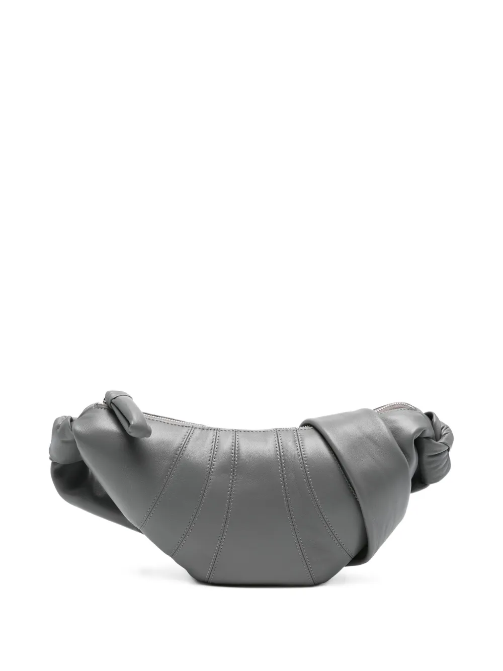 LEMAIRE Croissant knotted lambskin shoulder bag Grijs