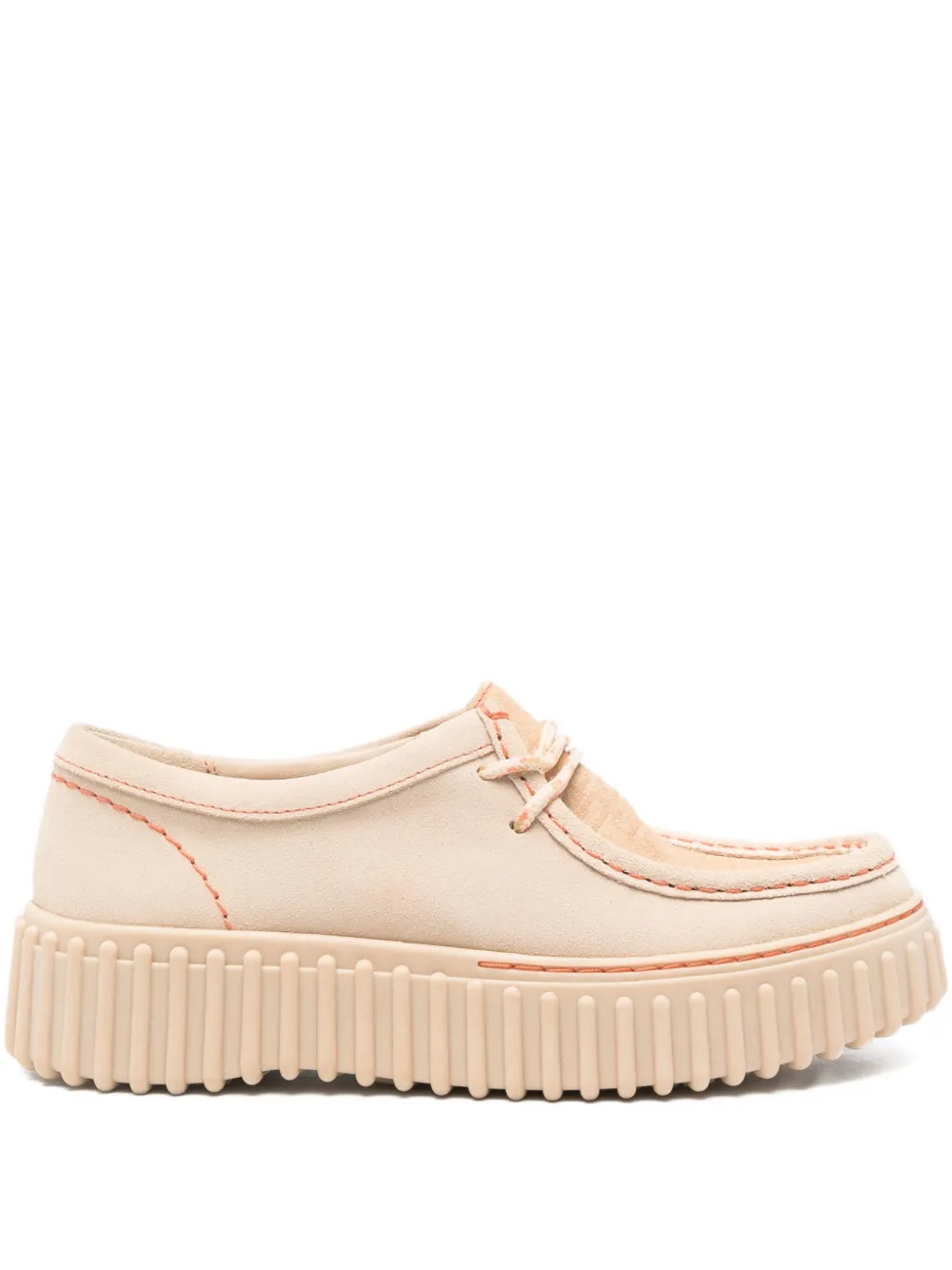 Clarks Torhill textured-platform derby shoes Neutrals