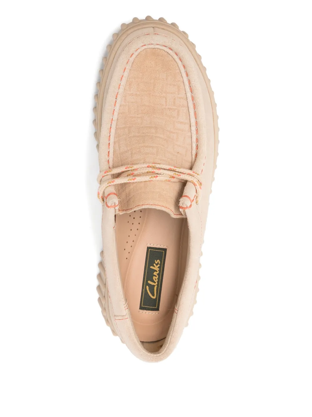 Clarks Torhill textured-platform derby shoes Neutrals