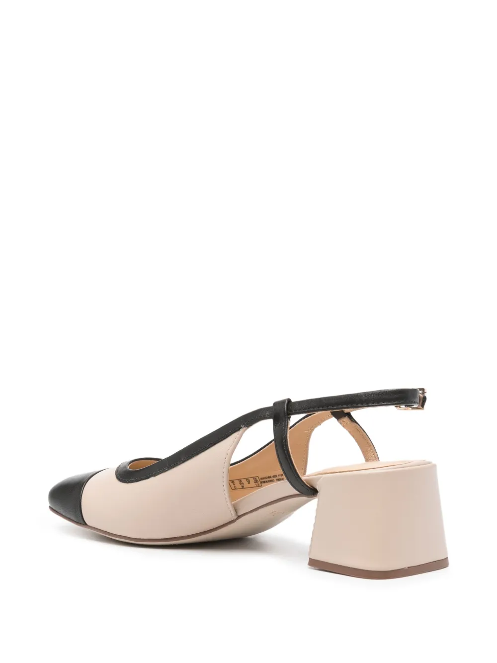 Clarks 45mm Nyta slingback leather pumps Neutrals