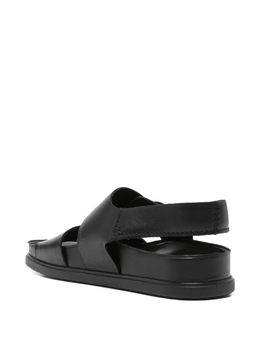 Clarks Torford buckle-strap leather sandals Black