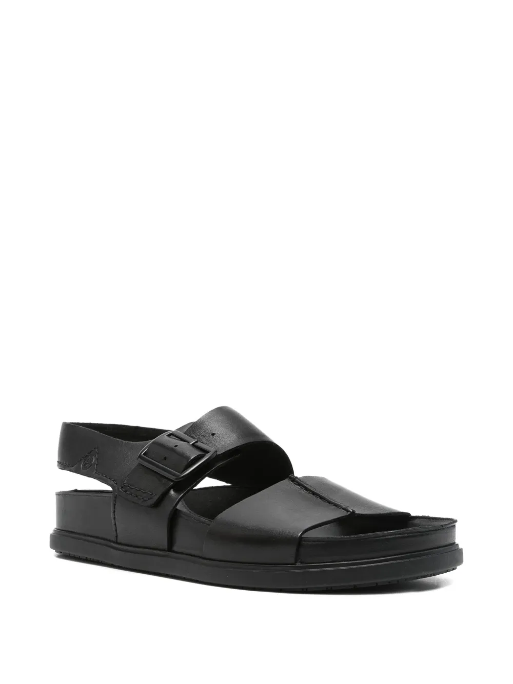 Clarks Torford buckle-strap leather sandals Black