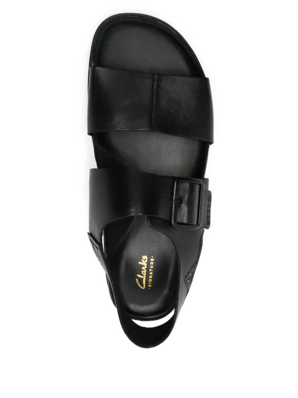 Clarks Torford buckle-strap Leather Sandals | Black | FARFETCH