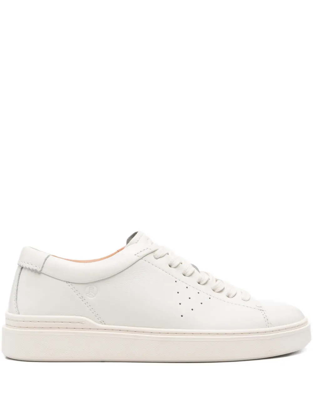 Clarks Craft leather perforated sneakers White