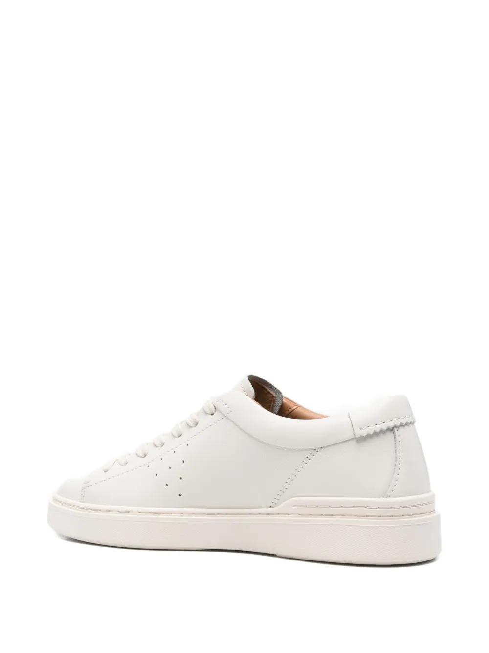 Clarks Craft leather perforated sneakers White