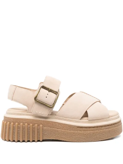 Clarks 50mm Evamar buckle-fastening platform sandals