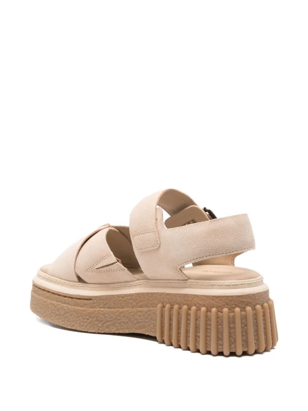 Clarks 50mm Evamar buckle-fastening platform sandals Neutrals