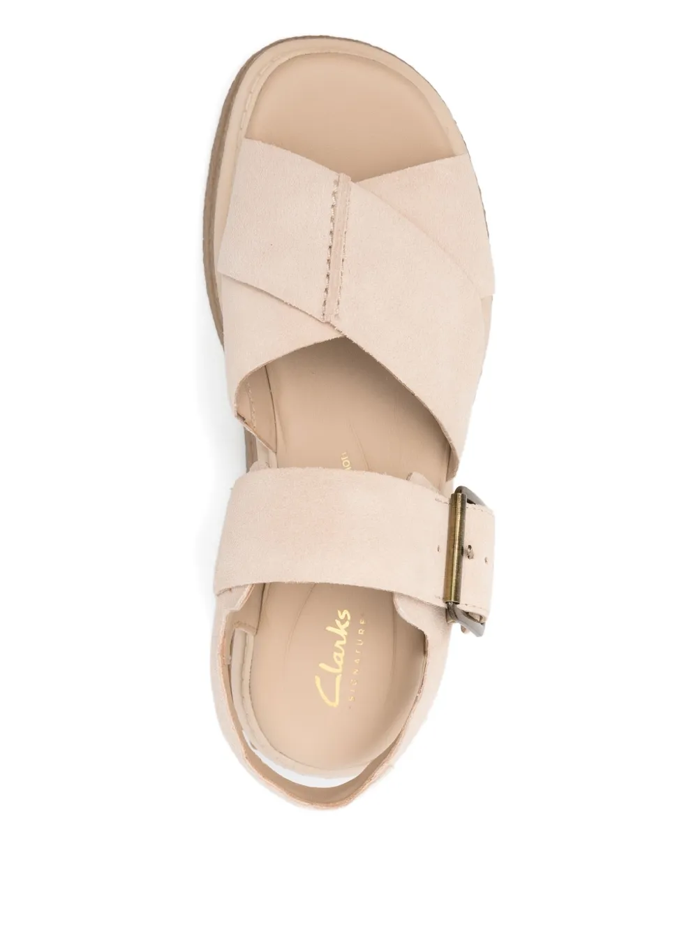 Clarks 50mm Evamar buckle-fastening platform sandals Neutrals