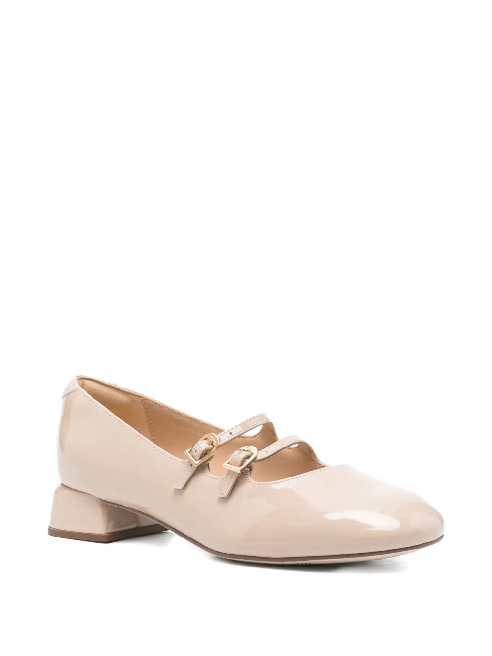 Clarks 30mm Daiss buckled block-heel pumps Neutrals