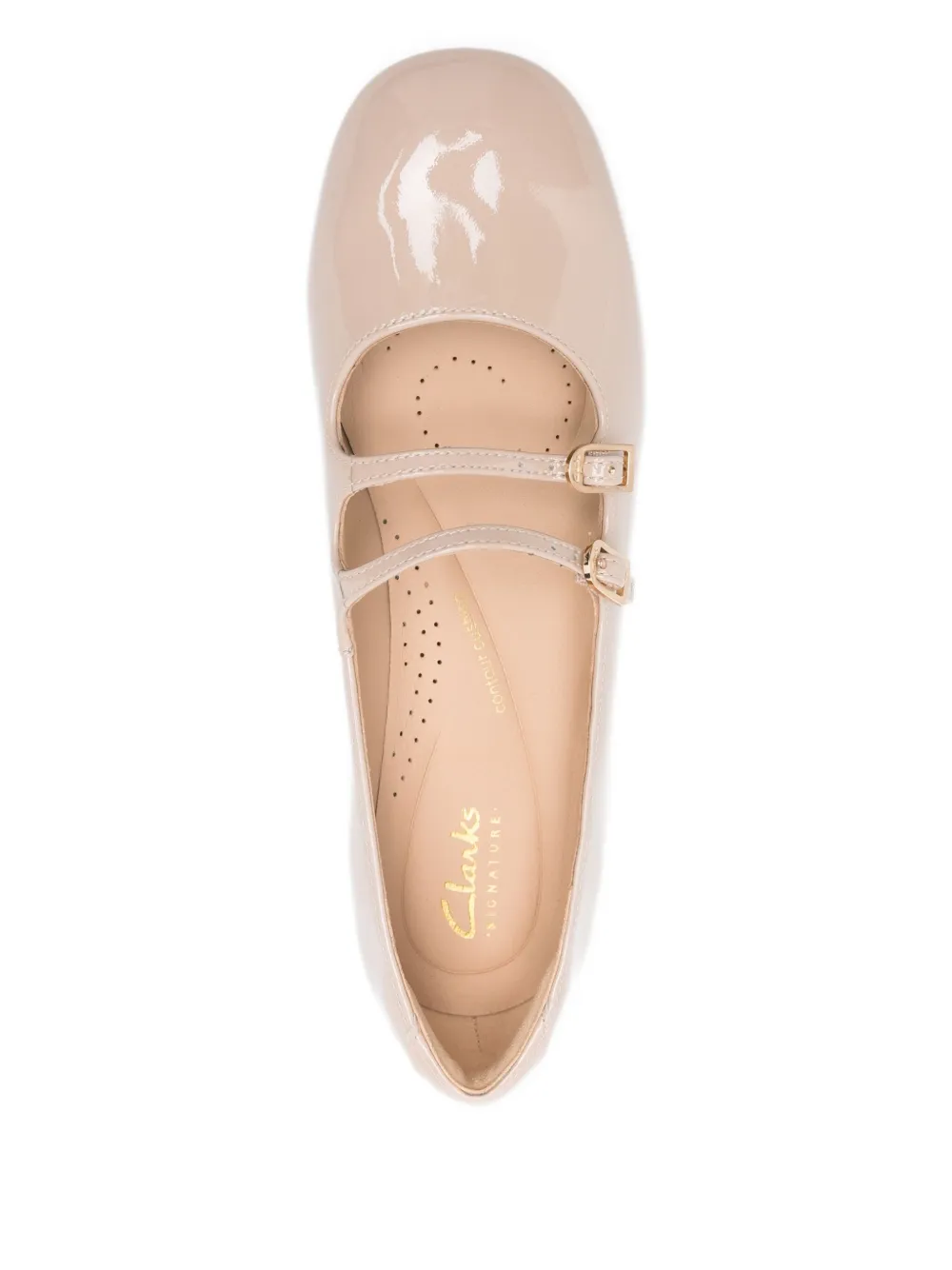 Clarks 30mm Daiss buckled block-heel pumps Neutrals