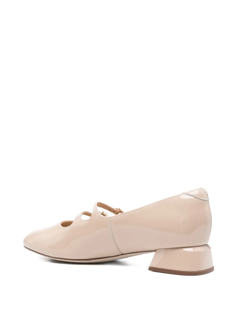 Clarks 30mm Daiss buckled block-heel pumps Beige