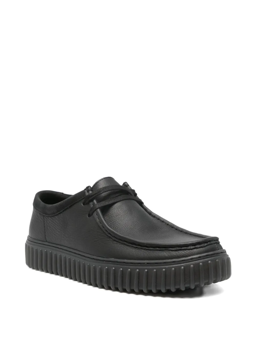 Clarks Torhill leather derby shoes Black