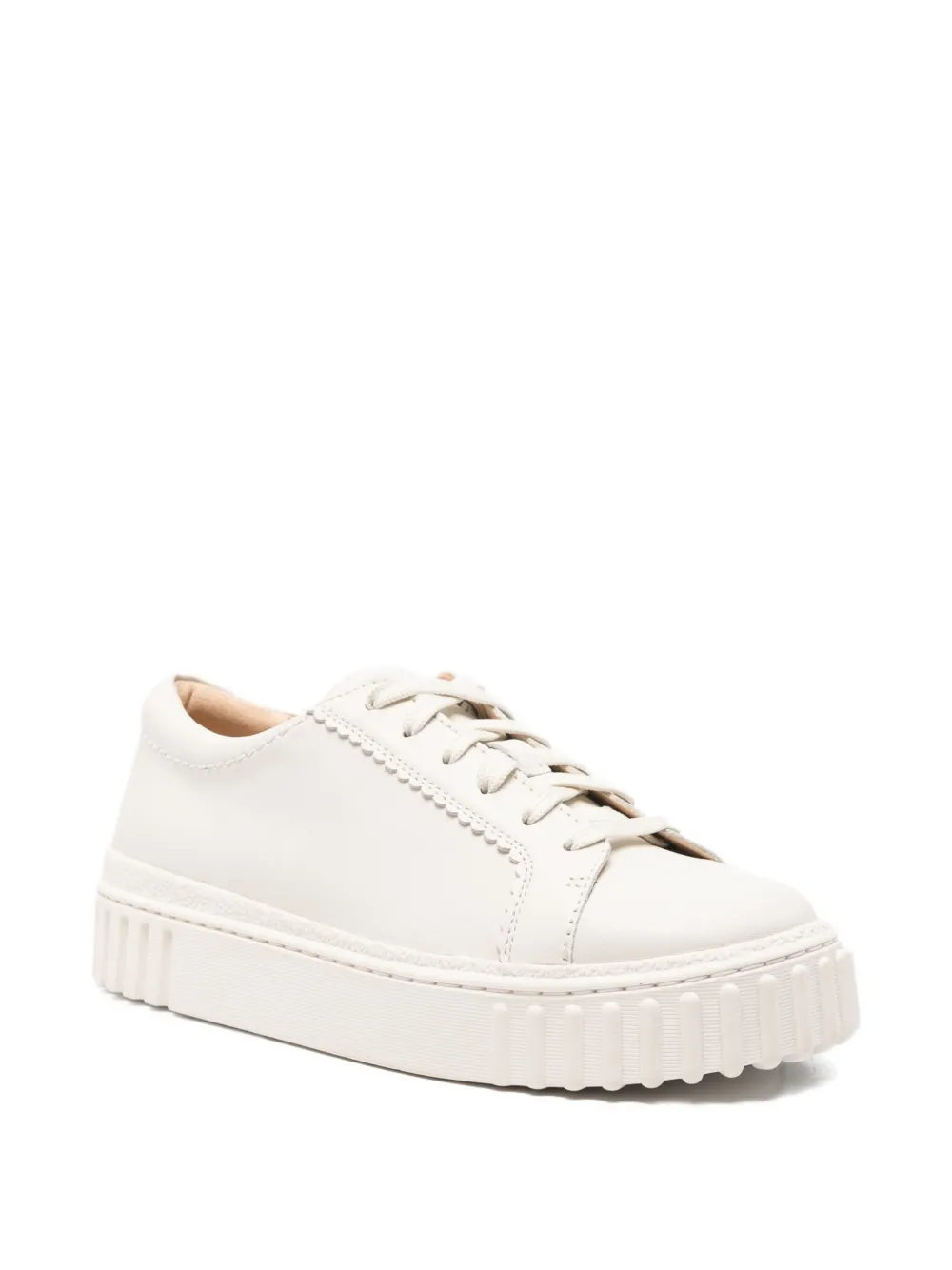 Clarks Mayhill lace-up platform sneakers White
