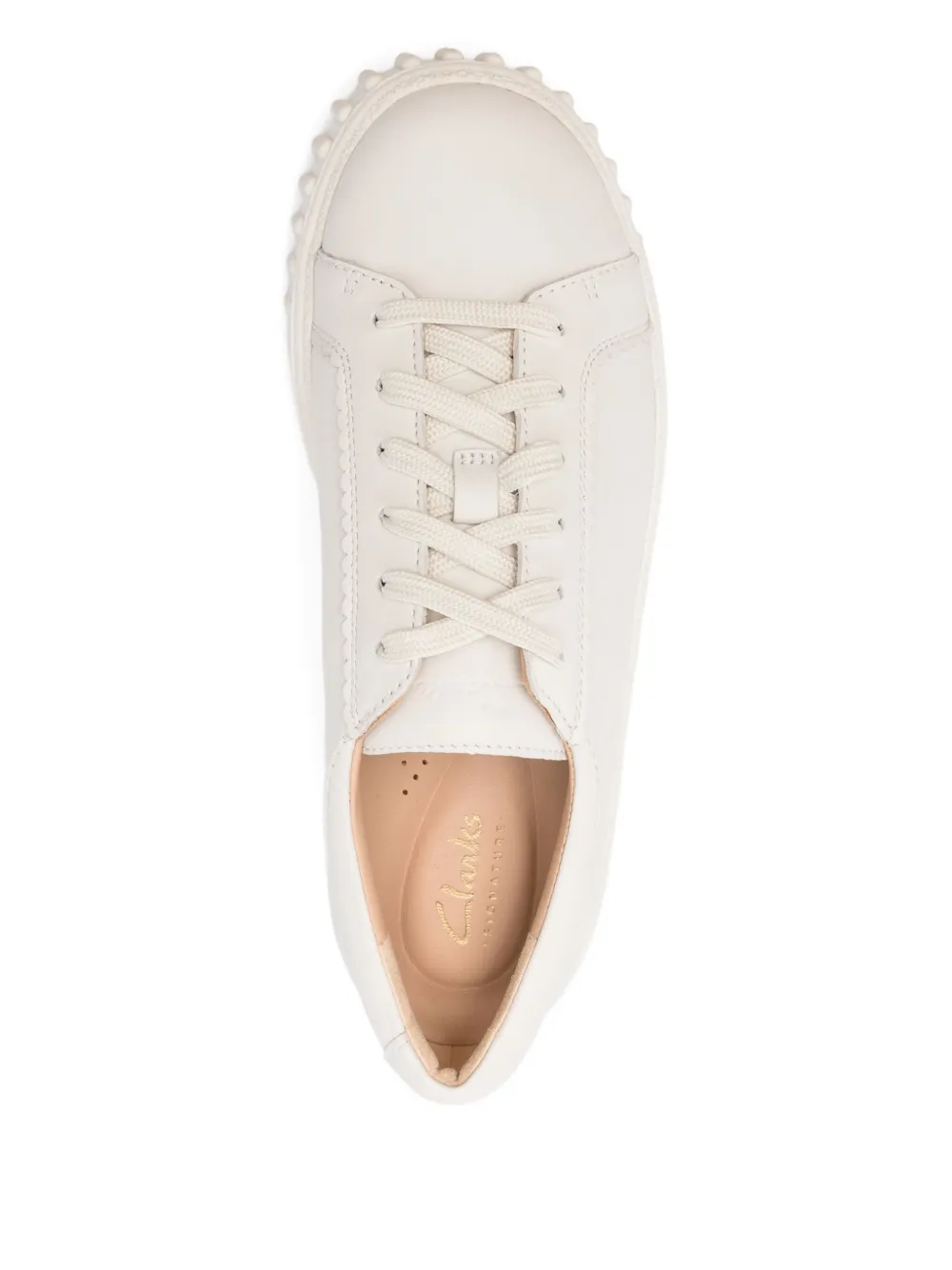 Clarks Mayhill lace-up platform sneakers White