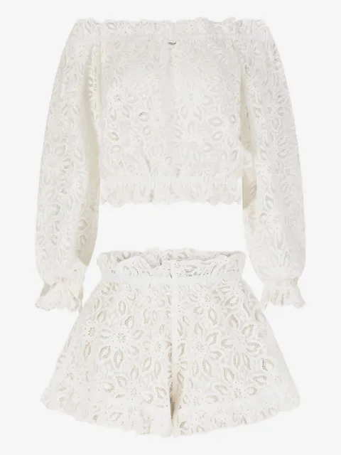 PARAMIDONNA Luna lace-trimmed beach set