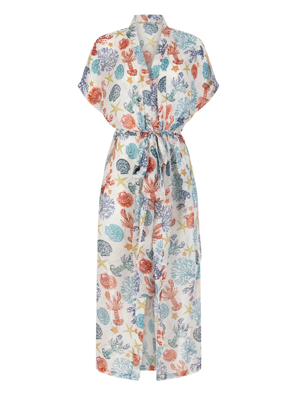 PARAMIDONNA graphic-print beach cover-up | White | Image 1