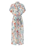 PARAMIDONNA graphic-print beach cover-up - White