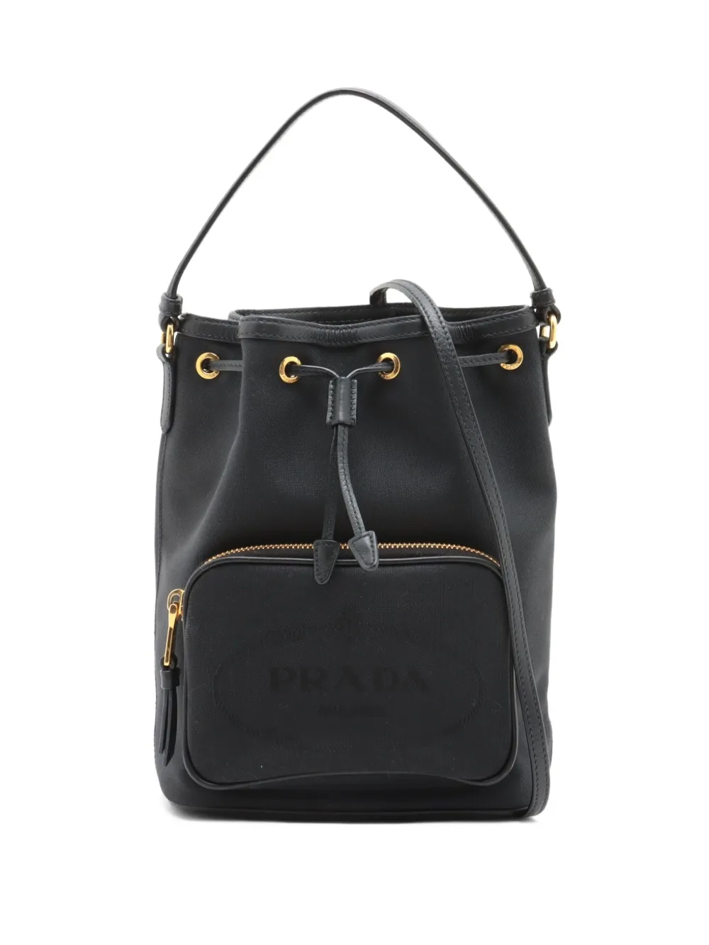 Prada Pre-Owned レザーバケットバッグ - ブラック Prada Pre-Owned レザーバケットバッグ - ブラック