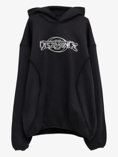 Casablanca panelled logo hoodie