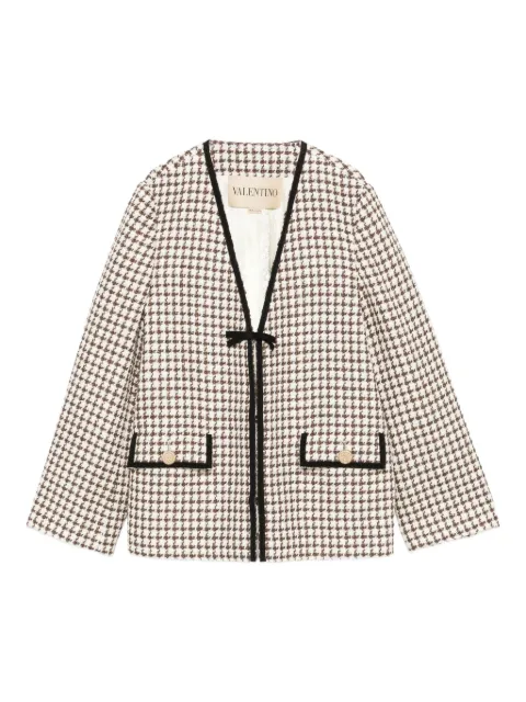 Valentino Garavani tweed houndstooth-pattern jacket