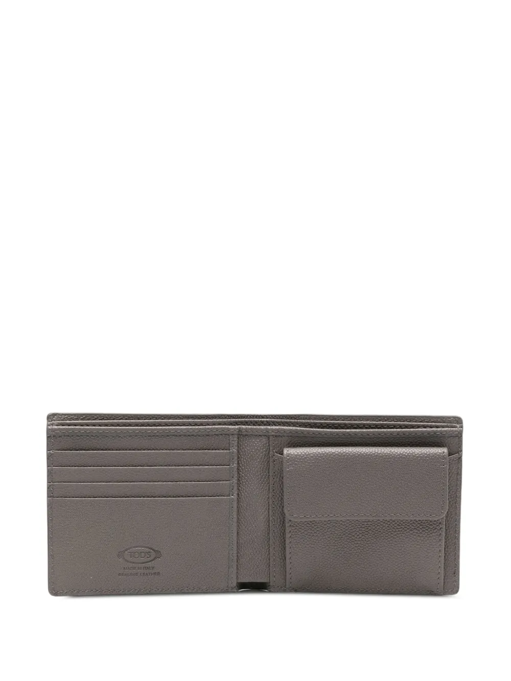 Tod's Leren portemonnee met logoplakkaat Grijs