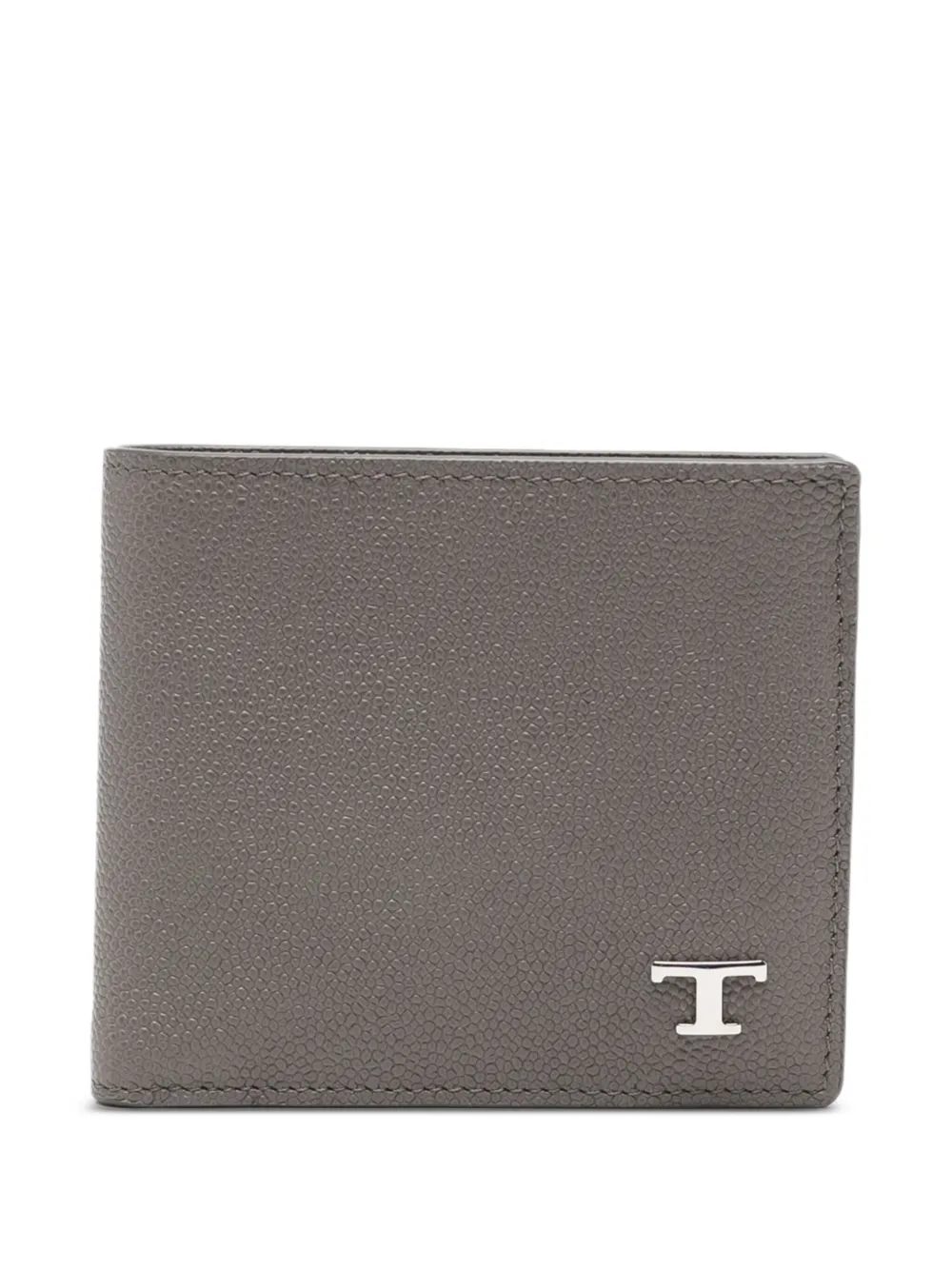 Tod's Leren portemonnee met logoplakkaat Grijs