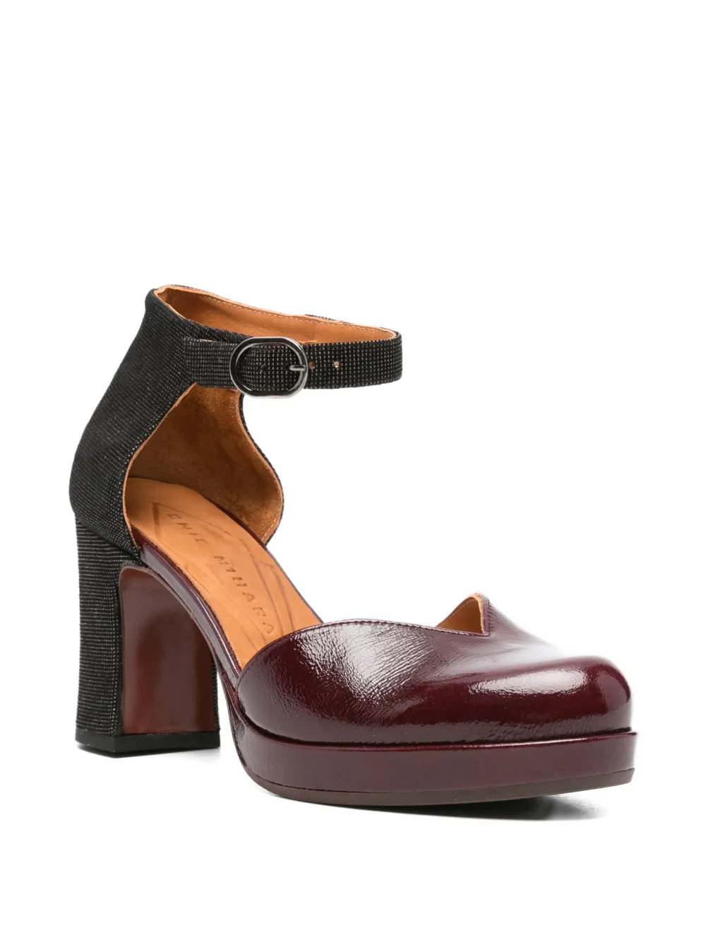 Chie Mihara 80mm Damaho ankle-strap block-heel sandals Red